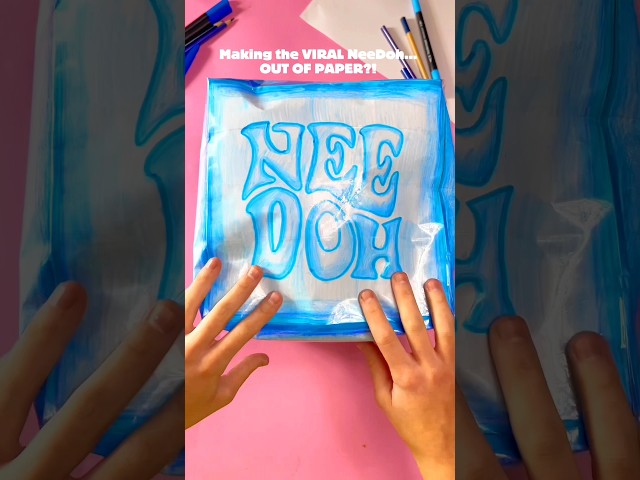 Making the VIRAL NeeDoh OUT OF PAPER?#diy #paper #squishy #needoh #tutorial #craft #asmr