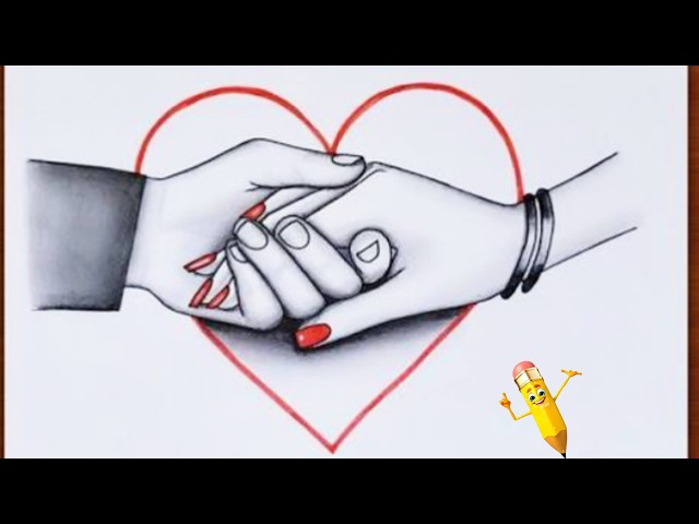𝗖𝗼𝘂𝗽𝗹𝗲 𝗵𝗼𝗹𝗱𝗶𝗻𝗴 𝗵𝗮𝗻𝗱𝘀 𝘁𝗼𝗴𝗲𝘁𝗵𝗲𝗿🤝 // easy pencil sketch ✏️