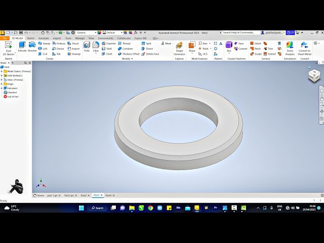 Autodesk Inventor 2025 - Tool Post Top Washer