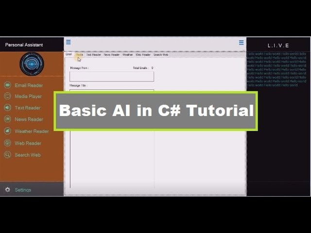 Basic AI in c# Introduction to basic AI in c#  tutorial lesson 1
