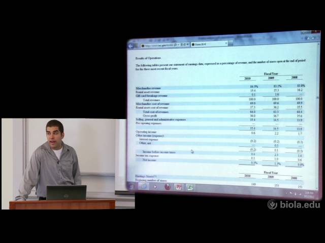 James Webb: How to Read a Financial Statement [Crowell School of Business]