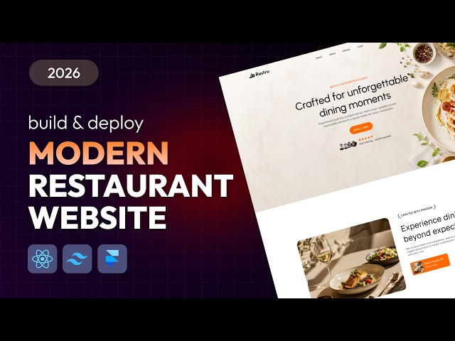 Build & Deploy Modern Responsive website using React JS and Tailwind CSS | Frontend Project