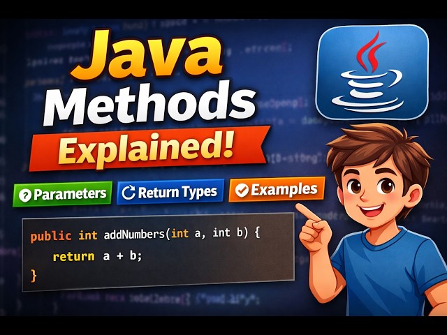 Java Methods Explained | Parameters, Return Types & Examples (Beginner Tutorial)