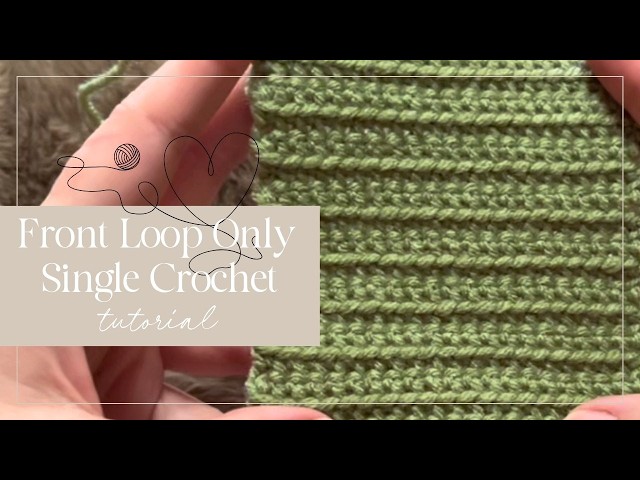 How to Crochet Front Loop Only single crochet (FLO sc) | Easy Crochet Texture for Beginners