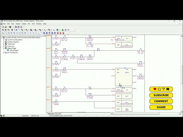 FATEK PLC WINPROLADDER [ ALUMINUM DIE CASTING MACHINE PART-3] PROGRAM