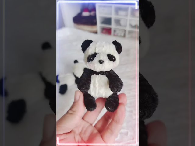 How to make a cute panda with pipe cleaner | DIY panda tutorial on chenille stem | cute panda animal