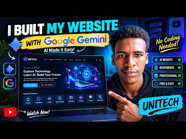 I Built a Professional Website With Google Gemini 🤯 | No Coding Needed!