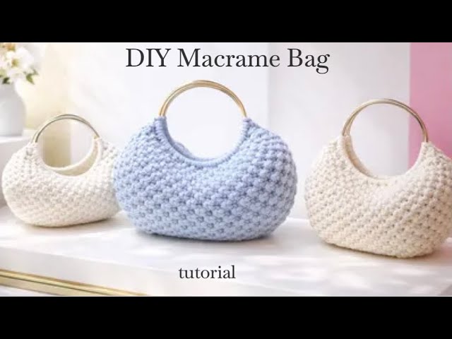 DIY Elegant Voluminous Macrame Bag | step-by-step Tutorial #macramebag 