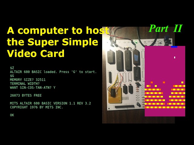 A computer to host our simple video card for 6502 and 6800 small 8-bit computers