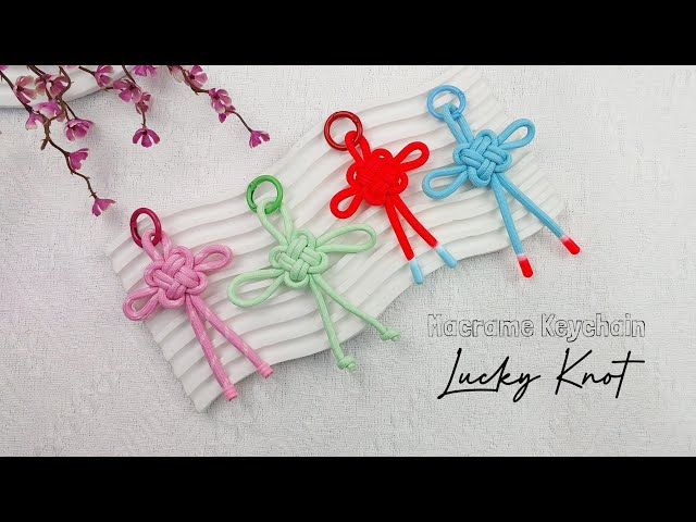 DIY MACRAME KEYCHAIN LUCKY KNOT | MACRAME KEYCHAIN TUTORIAL