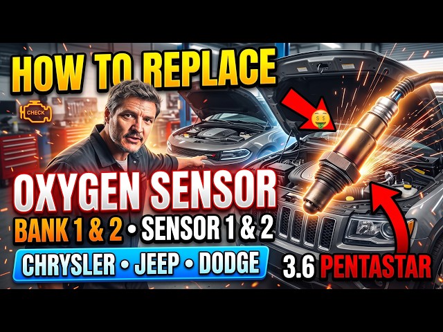 Chrysler Dodge Jeep 3.6L Pentastar O2 Sensor Replacement (Bank 1 Sensor 1 & 2) FIX CEL!