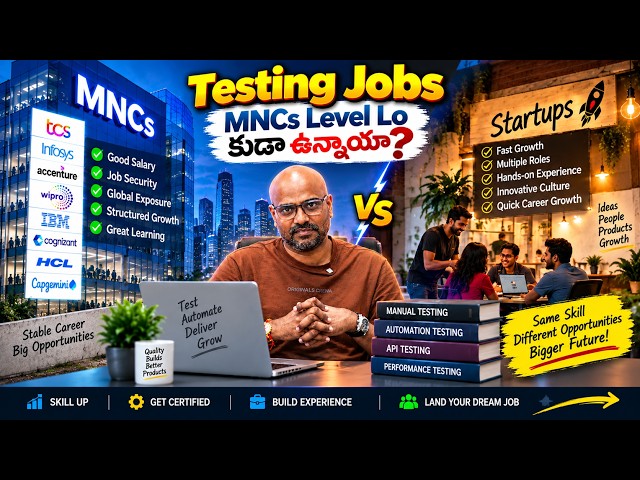 Testing Jobs MNCs Level Lo కుడా ఉన్నాయా? | Best Software Training Institute In Hyderabad | Vcube