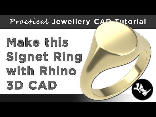 Signet Ring - Beginners Rhino Jewellery CAD Tutorial - Oval Pinky Ring