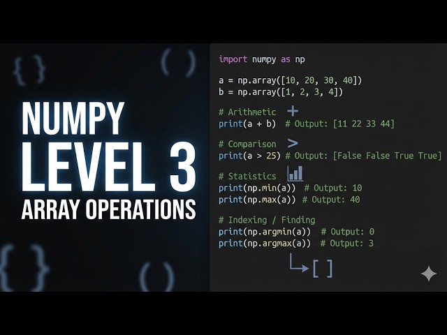 NumPy Practice | Level 3: Array Operations | Element-wise Arithmetic, Comparisons & Statistics