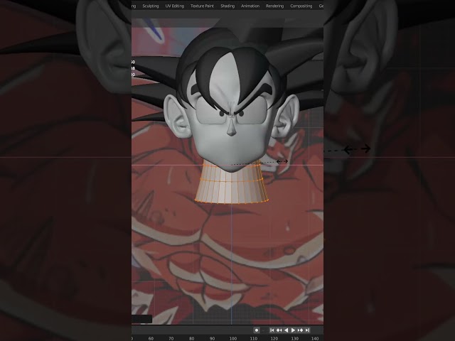 Goku 3d sculpt blockout #blender3d