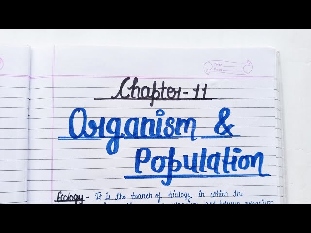 Organism & Population || Class 12 Biology Handwritten Notes 👍💯 #biology #class12 #notes #board #pdf