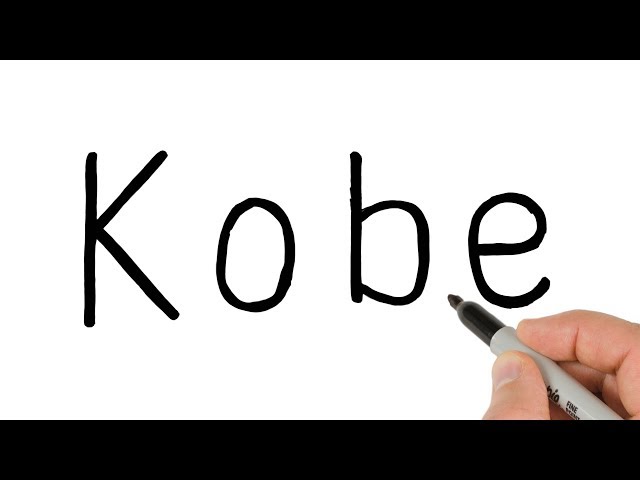 How to turn words KOBE into drawing basketball NBA legend Kobe Bryant | How to draw Kobe Bryant