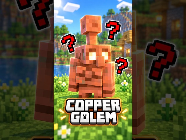 MINECRAFT Copper Golem Tutorial ❤️ #shorts