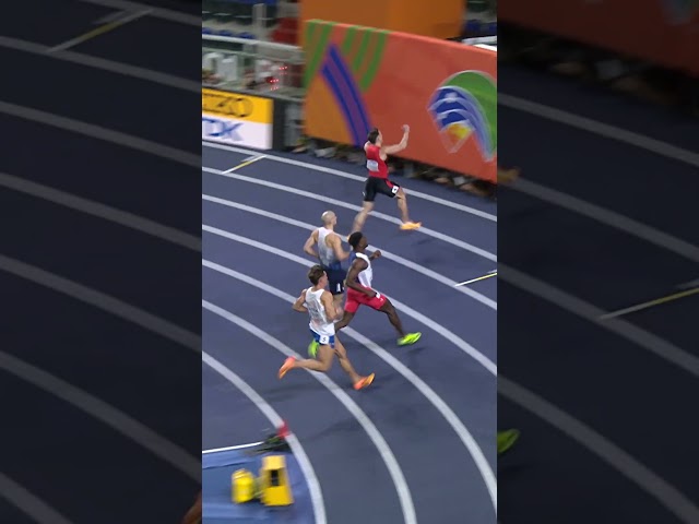 POV: The finish line hits back 🥊 #WorldIndoorChamps