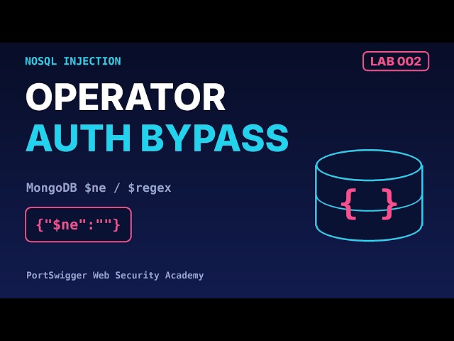 NoSQL Injection: Bypassing Authentication with MongoDB Operators | PortSwigger
