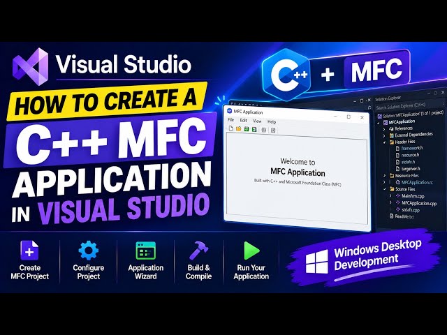How to Create a C++ MFC Application in Visual Studio