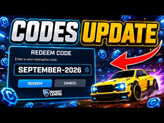 *NEW* ROCKET LEAGUE CODES FOR SEPTEMBER 2026 🔥 FREE CREDITS, CARS + FREE ITEMS! ALL RL REDEEM CODES!