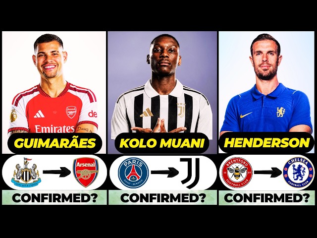🚨 NEW CONFIRMED TRANSFERS & RUMOURS! 🚨🔥 ft. Kolo Muani, Bruno Guimaraes, Henderson... etc
