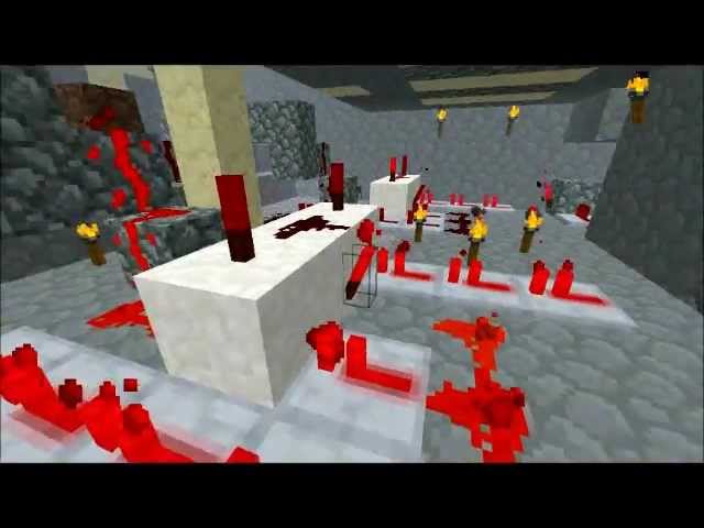 My Minecraft Train Station with 'Redstone Platforms' and a Redstone Destination Selector