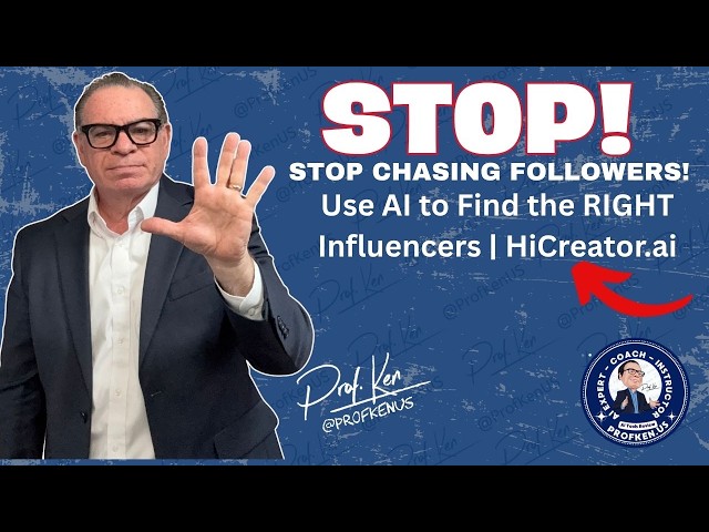 Stop Chasing Followers! Use AI to Find the RIGHT Influencers | Review of HiCreator.ai |@ProfKenUS