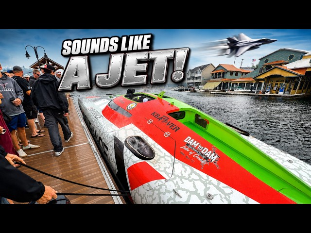 SOUNDS LIKE A JET! XINSURANCE Turbine Race Boat Startup | 1000 Islands Poker Run