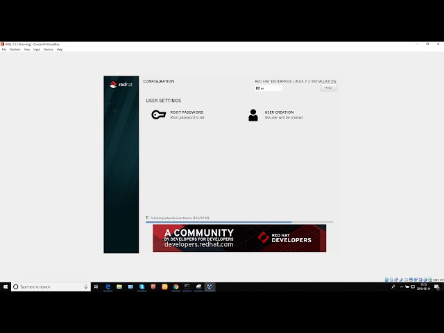 RHEL 7. 3 Installation