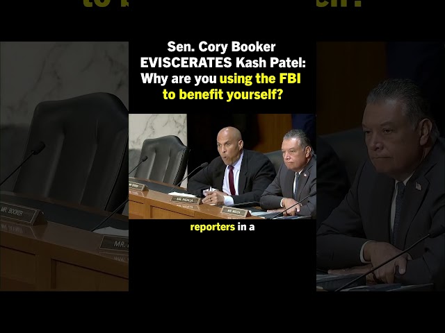 Cory Booker rips into Kash Patel over misuse of FBI resources and mistreatment of the press