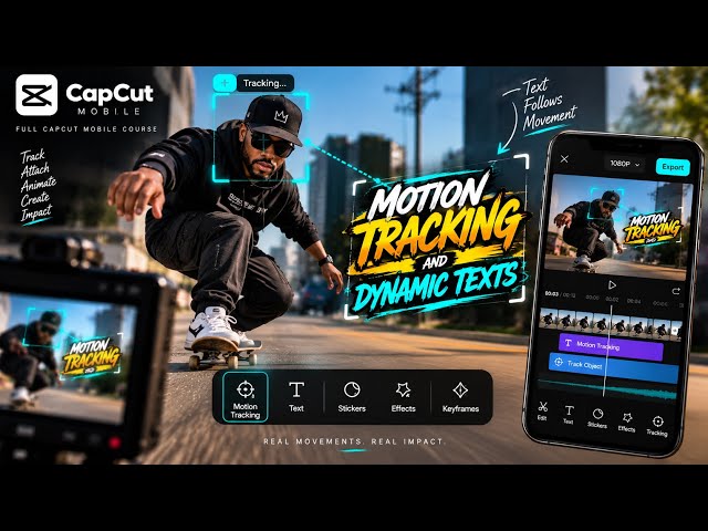 13 MOTION TRACKING AND DYNAMIC TEXT | Full CapCut Mobile Course