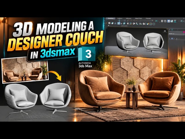 How to Model a Designer Couch in 3ds Max | 3D Furniture Modeling