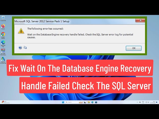Fix Wait on the Database Engine Recovery Handle Failed Check the SQL Server Error In Windows 11/10