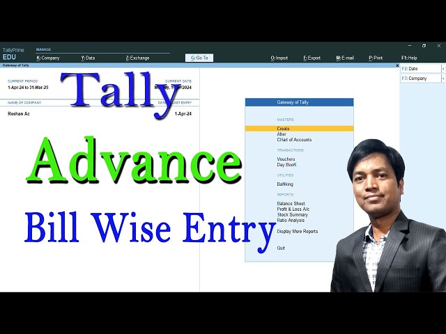 Advance Bill Wise Entry in Tally Prime