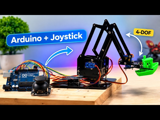 How to Control a 4-DOF Robot Arm with Arduino!