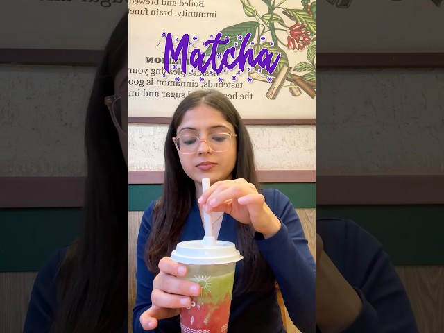 trying *MATCHA* first time 😩 #matcha #minivlog #food #foodvlog