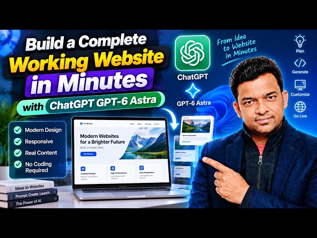 ChatGPT GPT-6 Astra Can Build a Complete Working Website in Minutes | GPT-6 Astra Website Tutorial