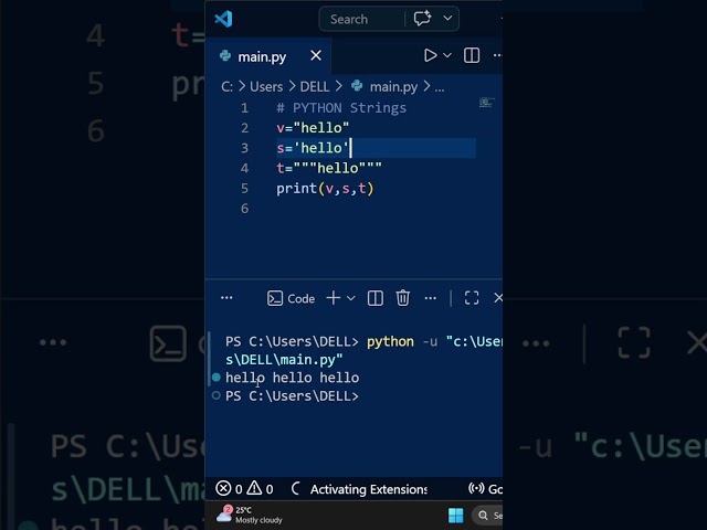 PYTHON : WORKING WITH STRINGS #programming