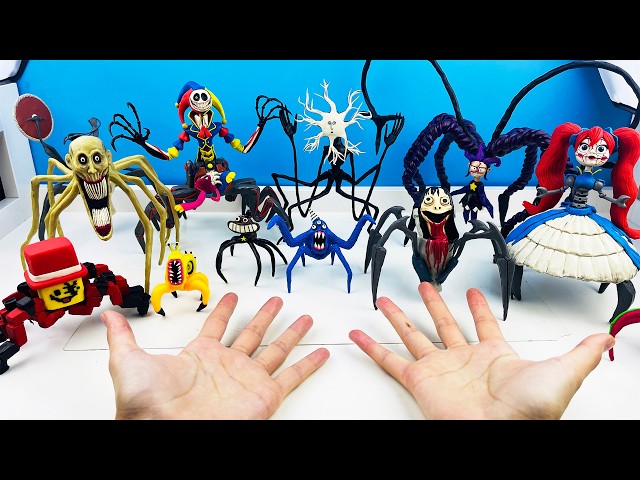 Mega Compilation: Scary SPIDERS characters. DIY figurines made with Clay / How to make