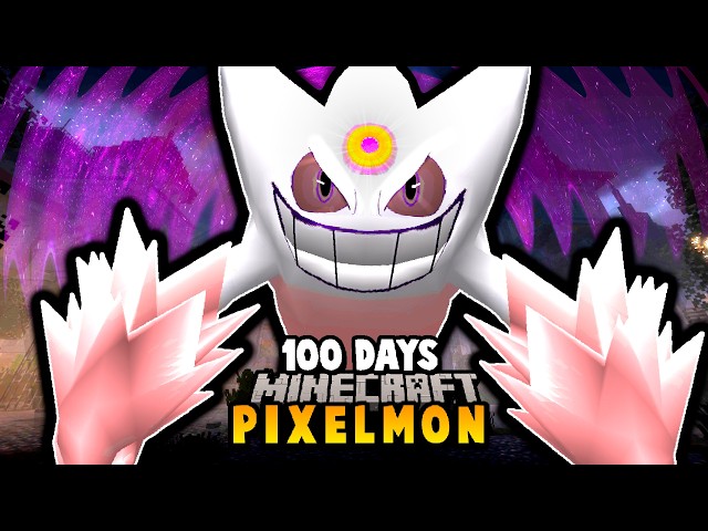 I Spent 100 Days as a Ghost Pixelmon Trainer with my Rival in a Haunted Mansion