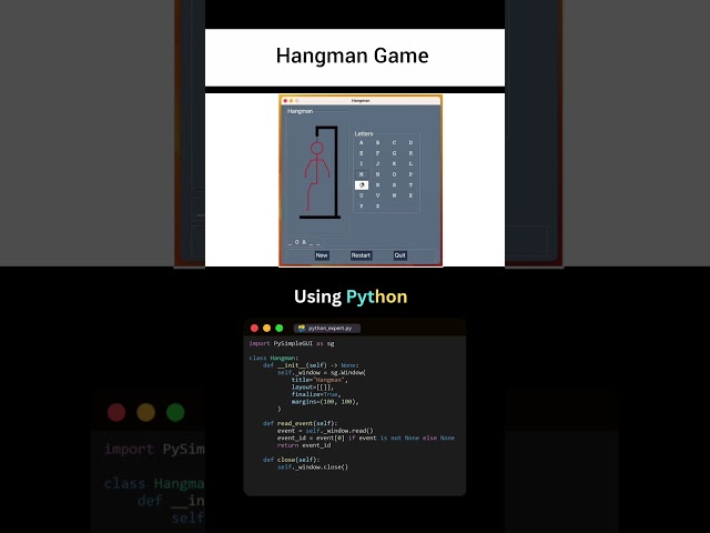 Build a Hangman Game in Python in Minutes!  #developer #coding #programming #python #pythonprojects