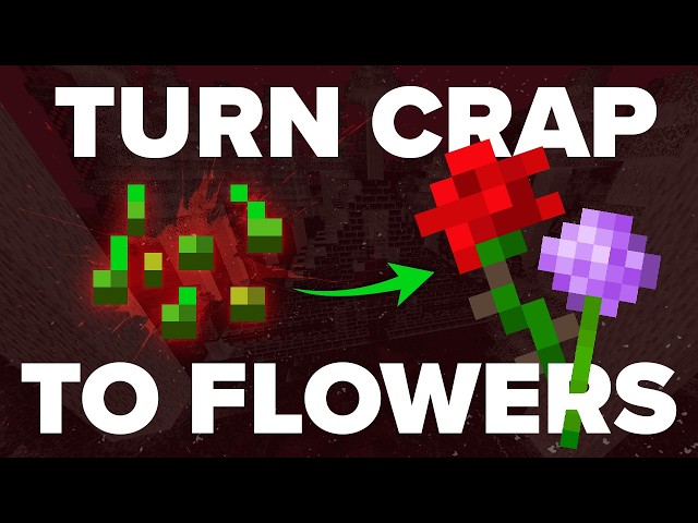 My BEST AUTOMATIC Flower Farm + MOST flower Knowledge Minecraft Tutorial