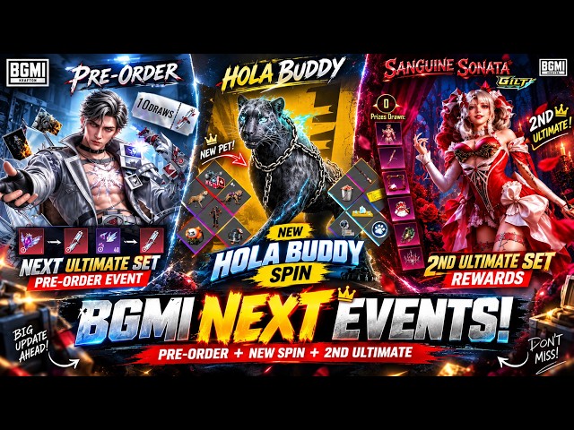 BGMI NEXT ULTIMATE SET PRE-ORDER 🔥 NEW HOLA BUDDY SPIN & 2ND ULTIMATE SET REWARDS-DP28 Skin