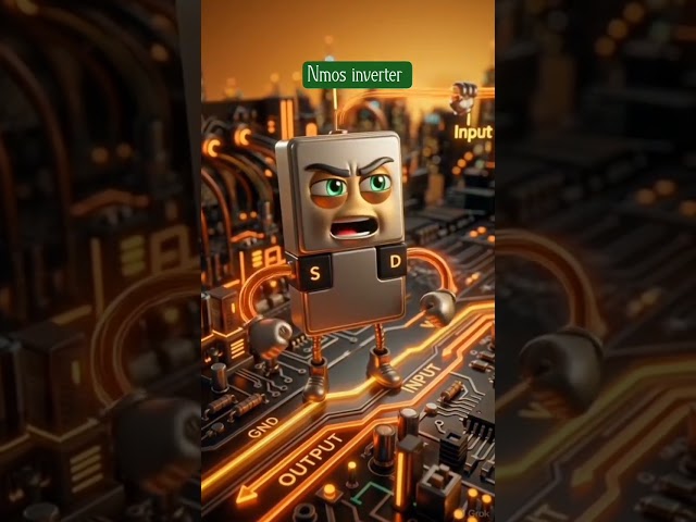 NMOS Inverter in VLSI Explained  | Digital Electronics #shorts #facts #gk  #cartoon #facts #cartoon