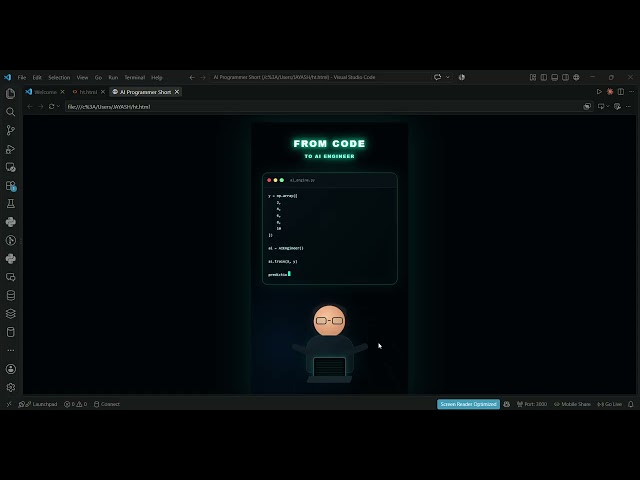 AI Programmer 👨‍💻 | Python Coding to AI Transformation 🤖 #Shorts