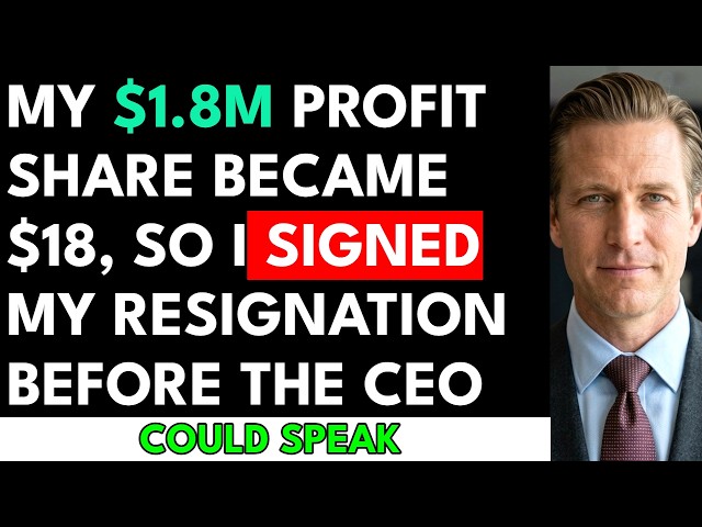 My $1.8 Million Profit-Share Became $18—So I Signed My Resignation Before My CEO Could Reach My O...