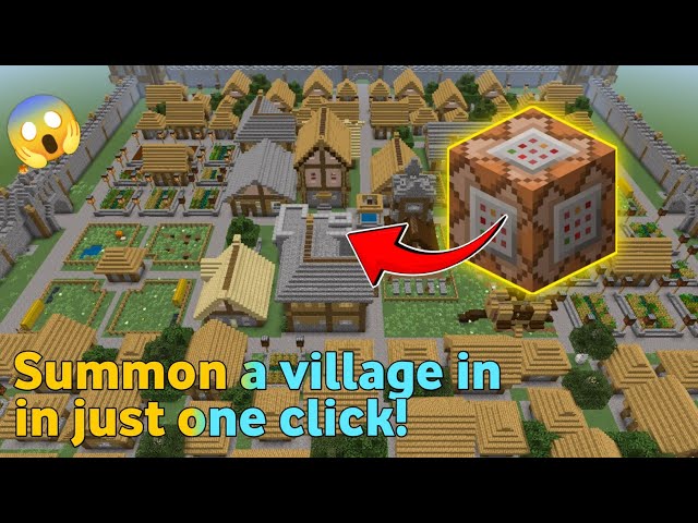 How to spawn a Village in Minecraft by using command block 