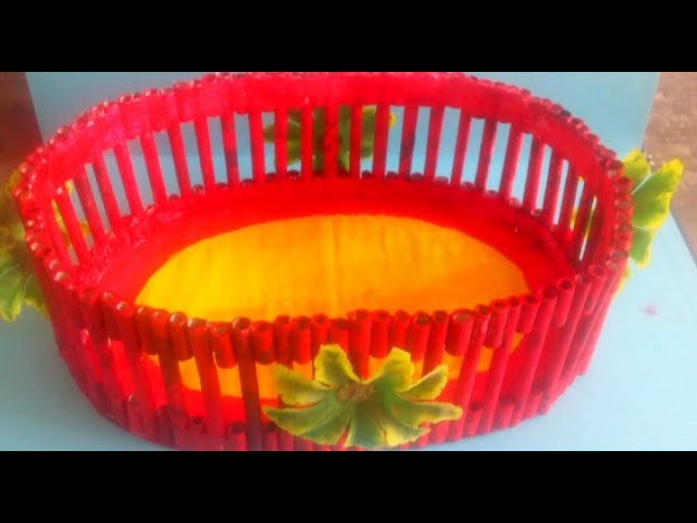 How to make basket using paper | Paper Basket | Paper Stick Basket
